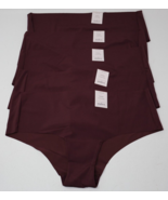 Auden Women&#39;s Size L (12-14) Invisible Edge Cheeky Panties Burgundy Mist... - $12.86