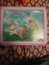 Vintage My Little Pony Aladdin Lunchbox With Thermos Pink 1990 - £31.87 GBP