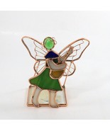 Stained Glass Candle Holder Angel Caroling Votive Or Tea Light 5.5 in - £9.43 GBP