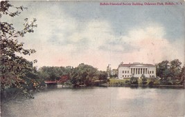 Buffalo New York Historical Society Costruzione ~ Delaware Park Cartolina 1908 - £7.49 GBP