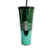 Starbucks 2019 Limited Edition Christmas Green Holiday Glitter Tumbler 24 oz NEW - $11.86