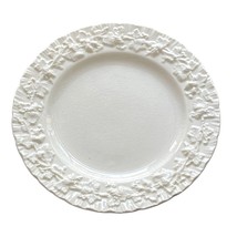 Wedgwood of Etruria and Barlaston Plate Embossed Queen&#39;s Ware 6.5&quot; Creamy White - £13.52 GBP
