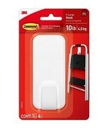 Command 7100269619 Utility X-Large Wall Hook White 4.47&quot; Length, Up to 1... - $15.68