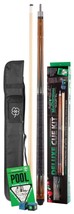 MCDERMOTT DELUXE BILLIARD POOL CUE KIT 3  KIT3 WITH CUE, CASE, CHALK, RULE BOOK