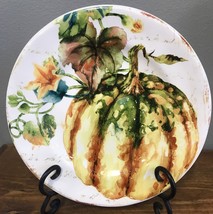 Pier 1 Imports Pumpkin Patch Salad Dessert Plate Yellow Fall 8.75&quot; Excel... - £14.70 GBP