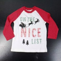 Carter&#39;s Just One You Baby Toddler 2T Christmas &quot;Nice List&quot; Long Sleeve T-Shirt - $8.00