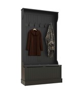 3-in-1 Entryway Hall Tree, Bench &amp; Coat Rack, Black - €230,15 EUR