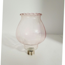 Home Interiors Pale Pink Frosted Glass Votive 11920-BL Ruffled Edge Tulip Globe  - £9.38 GBP