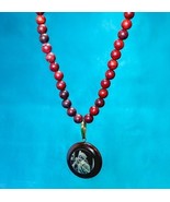 ORIGINAL OSHO Rajneeshpuram Wild Country Rosewood Meditation Mala Neckla... - $56.13 CAD