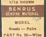 NOS NEW Genuine Benrus Cal. AF - Hands - Pair - Wine Part# 50 - $17.81
