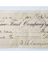 1912 Kineo Trust Company Bank Check E.A. Sampson Dover Maine Signed 903 ... - $19.99