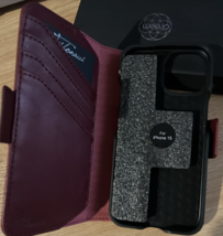 Dreem Fibonacci  Phone Case Compatible with iPhone 15  Wallet case Burgandy NEW - £29.44 GBP