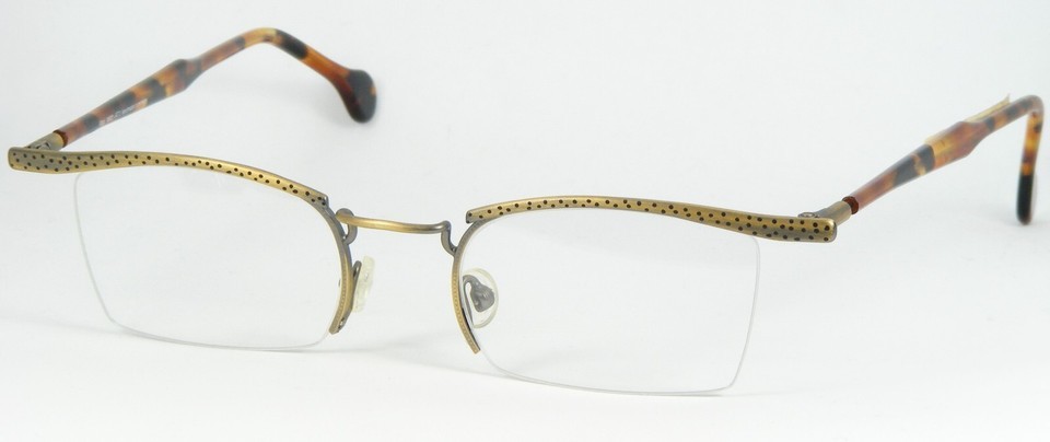 Vintage TLH MOD N600 AT3 ANTIQUE GOLD /SILVER-GREY /BLACK EYEGLASSES 45-... - $180.92