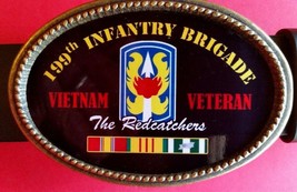 Vietnam Veteran 199th INFANTRY BRIGADE  Epoxy Buckle -NEW! - £13.36 GBP