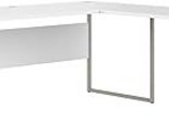 Hybrid L Shaped Table Desk With Metal Legs, 72W X 30D, White - $743.99