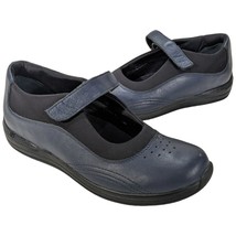 Drew Rose Shoes 9.5 N Narrow Mary Jane Navy Leather Comfort Diabetic 143... - $38.12