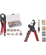 3/8&#39;&#39; Grommet Tool Kit + Adjustable Snap Button Kit with 3 Dies and 40 S... - $26.94 CAD