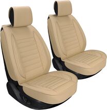 Sanwom Universal Car Seat Covers - Leather Non-Slip Beige Front Pair - $47.50