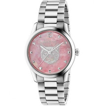 Gucci Women&#39;s G-Timeless Pink mother of pearl Dial Watch - YA1264166 - £732.86 GBP