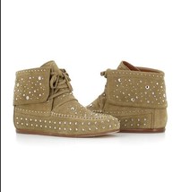 Zadig &amp; Voltaire Desert Boot Santa Fe Dream Studs Suede Leather Festival... - $445.49