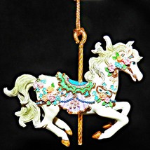 Westland Giftware Classic Carousel Ponies Roses &amp; Masks Horse Christmas ... - £39.95 GBP