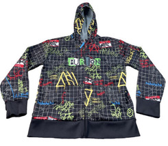 Burton Dry ride Graffiti Long Sleeve Jacket With Hoodie No Tag No Size Look Pics - £14.94 GBP