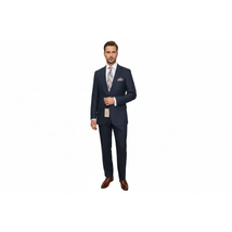 Men's Summer Linen Suit Apollo King Half Lined 2 Button European LN2 Navy Blue image 13