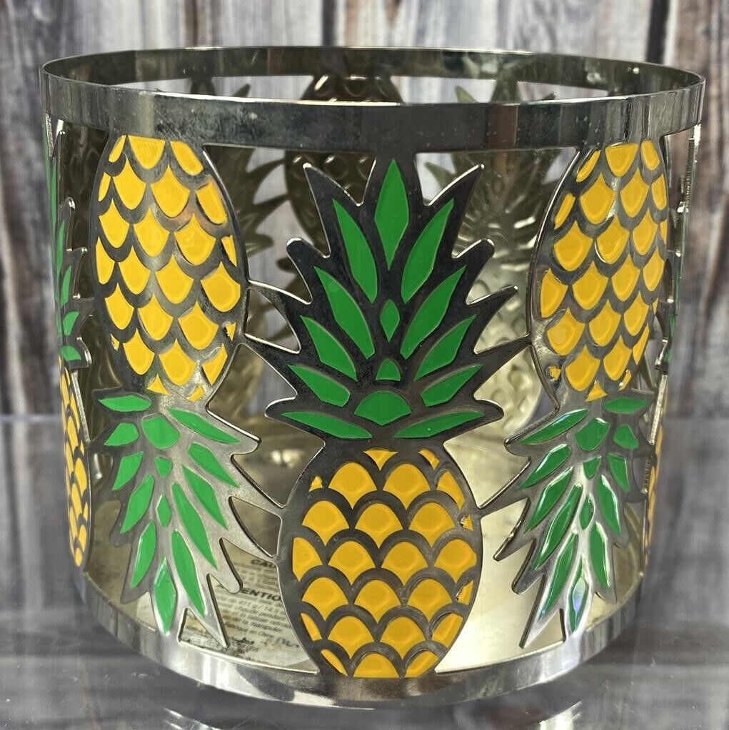 Primary image for Bath & Body Works BBW 3-Wick Jar Candle Holder - Pineapple
