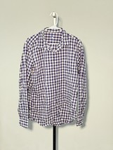 J. Crew Purple Check Large Long Sleeve  Cotton Button Down Large - £7.17 GBP