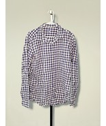 J. Crew Purple Check Large Long Sleeve  Cotton Button Down Large - $9.28