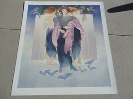 Felix Mas &quot;Lavender Garden&quot; Serigraph Hand Signed &amp; Numbered 1993 WOW !!! - £217.62 GBP