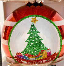 Rauch Glass Ball  Christmas Tree  Red  White Stripes  2019 Holiday Ornament - £13.01 GBP