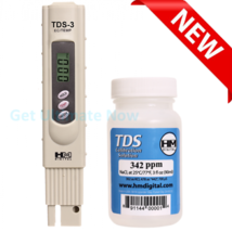 HM Digital TDS-3 TDS Handheld meter Tester + NaCl 342ppm calibration sol... - $39.59