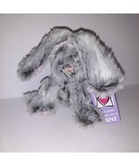 GANZ Flops Bunny Rabbit SUPER SOFT Gray Fur Floppy Lop Ear w/Tag 4&quot; Tall - £7.82 GBP