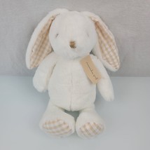 First Impressions White Stuffed Plush Bunny Rabbit Tan Khaki Cream Paw F... - £31.53 GBP