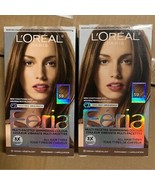 2 Pack L&#39;Oreal Paris Feria 59 Rich Golden Brown Shimmering Hair Color Pe... - $44.54