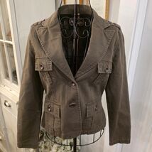 STAR JEANS Y2K Military-Inspired Jacket Sz S Cargo Blazer Grunge Streetwear - $31.68