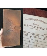 US War Bonds and Valuable Documents Folder Notebook Leather Vintage 1940... - $19.99