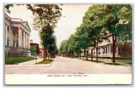 West Berry Street Vista Fort Wayne Indiana IN 1910 DB Cartolina R22 - £3.17 GBP