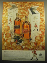 1959 Johnnie Walker Black Label and Red Label Scotch Advertisement - £11.98 GBP