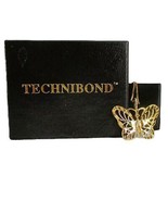 NEW Technibond Gold Bonded Sterling Silver Diamond Cut Butterfly Necklace - €42,62 EUR