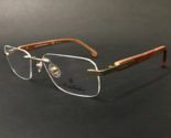 Brooks Brothers Eyeglasses Frames BB1007 1526 Brown Wood Grain Gold 53-1... - £59.40 GBP