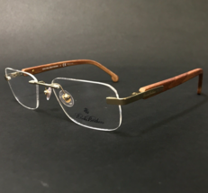 Brooks Brothers Eyeglasses Frames BB1007 1526 Brown Wood Grain Gold 53-18-140 - £59.61 GBP