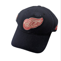 Detroit Redwings Black Logo Adjustable Snapback Hat Baseball Cap Vintage... - $34.65