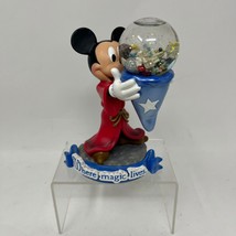 Vintage Disney Sorcerer Mickey Mouse Snow Globe Where Magic Lives - Mult... - $37.39