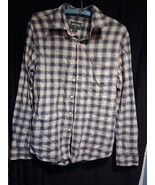American Eagle Women&#39;s  XS Blue/ White Flannel Soft Button Down - $142.62 MXN