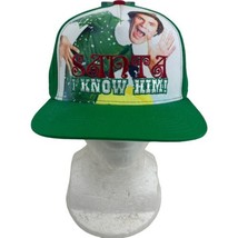 ELF Christmas Movie Hat Cap Santa I Know Him! Ferrell Snapback Green Adj... - £6.05 GBP