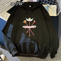  Hoodies Kawaii Sweatshirts Sakura Magic Card Printing 2022 Winter Clothes Women - £53.66 GBP