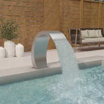 vidaXL Stainless Steel Pool Fountain Medium Brushed Decorative Inlays - €503,68 EUR