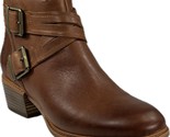 TIMBERLAND WOMEN&#39;S SUTHERLIN BAY BROWN CROSS STRAP LEATHER ZIP BOOTS, A1V3S - £64.73 GBP